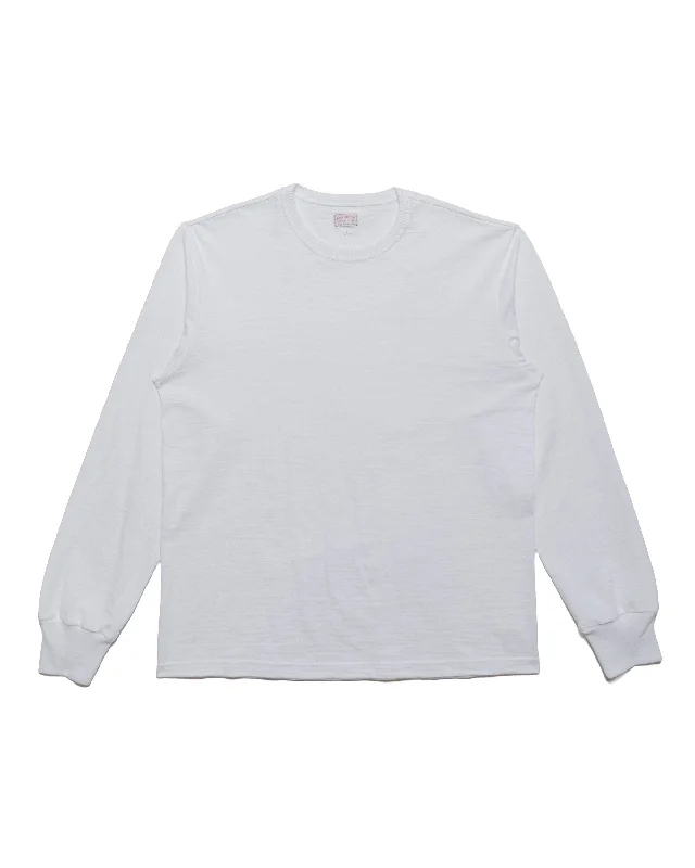 Overstock The Real McCoy's MC21109 Athletic L/S T-Shirt / Loop-Wheel White