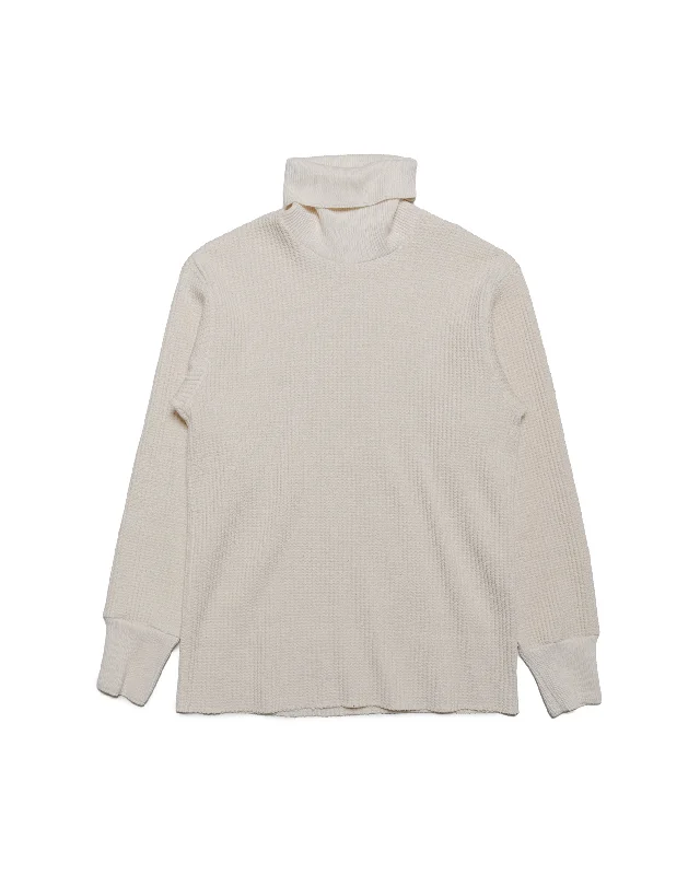Weekend Bargains to Cherish The Real McCoy's MC23110 High Neck Thermal Shirt Ecru