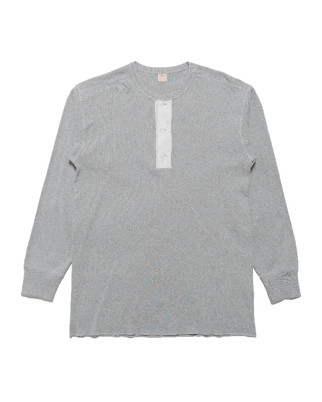 Weekend Offers That Excite The Real McCoy's MC23111 Union Henley Undershirt L/S Grey
