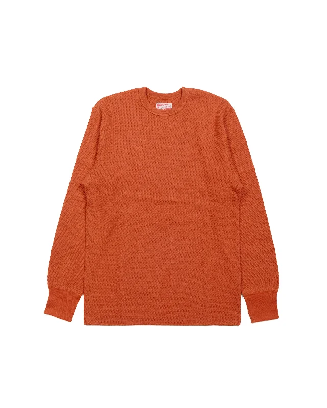 Weekend Deals to Brighten Your Day The Real McCoy's MC23115 Honeycomb Thermal Shirt Blood Red