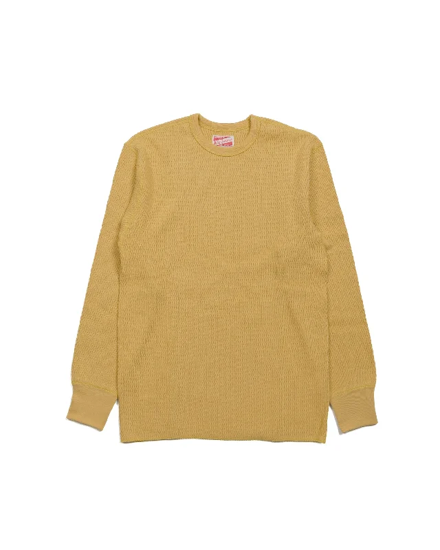 Weekend Specials You Can't Miss The Real McCoy's MC23115 Honeycomb Thermal Shirt Corn