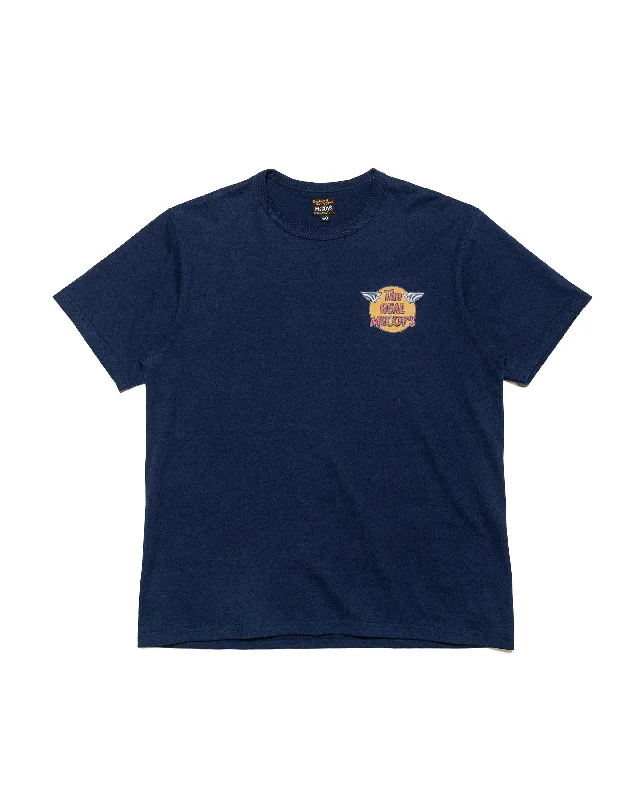Bargain Alert The Real McCoy's MC24004 The Real McCoy's Logo Tee S/S Navy