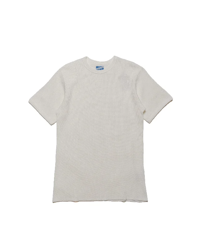 The Best Deal The Real McCoy's MC24018 Waffle Thermal Shirt S/S White