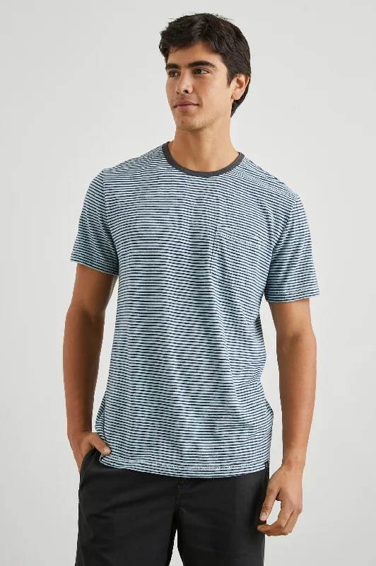 Deep Discounts VALENCIA T-SHIRT - CERULEAN SKY STRIPE