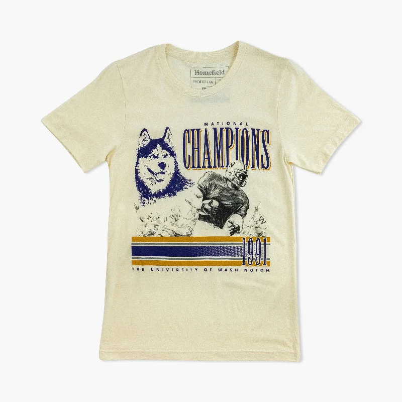 Deal Zone Washington Huskies 1991 National Champions T-Shirt