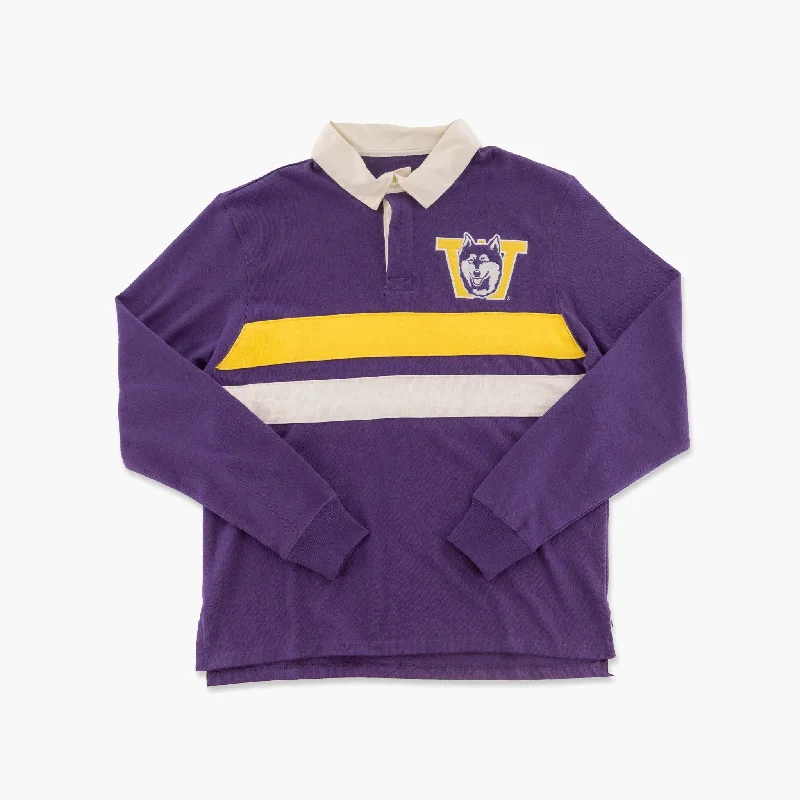 Deal Explosion Washington Huskies Classic Throwback Clubhouse Rugby Shirt