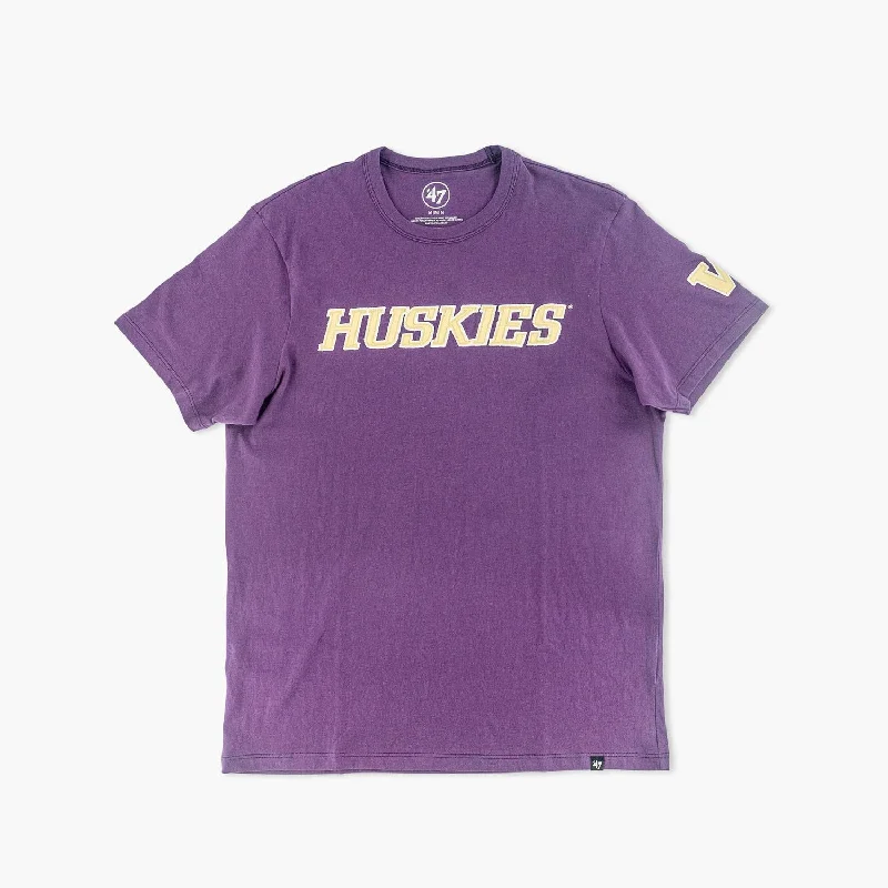 One-DAY Sale Washington Huskies Fieldhouse Embroidered Purple T-Shirt