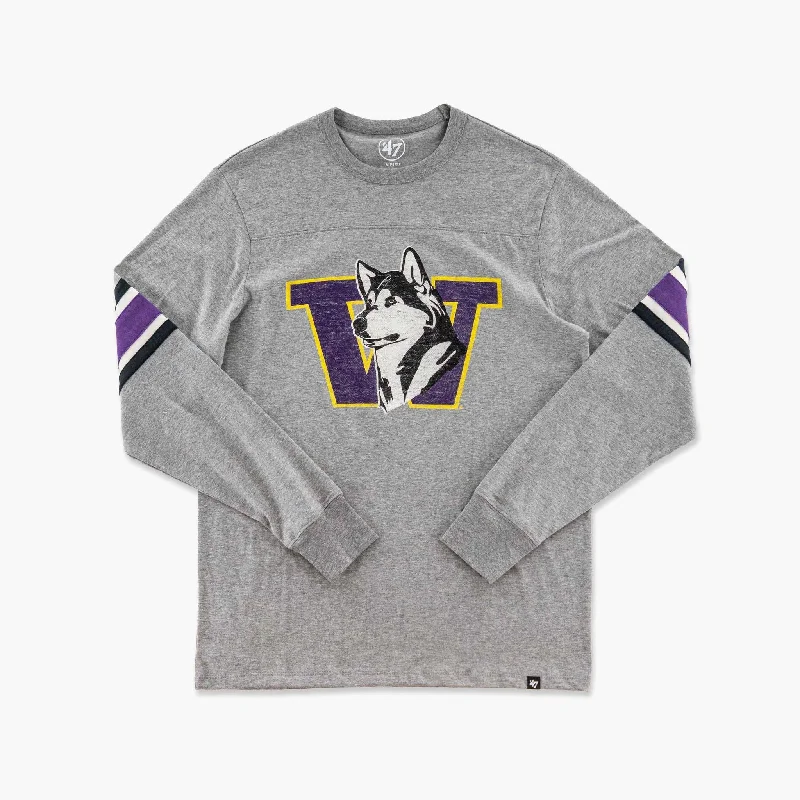 Amazing Deals Washington Huskies Slate Grey Premier Brex Long-Sleeve T-Shirt