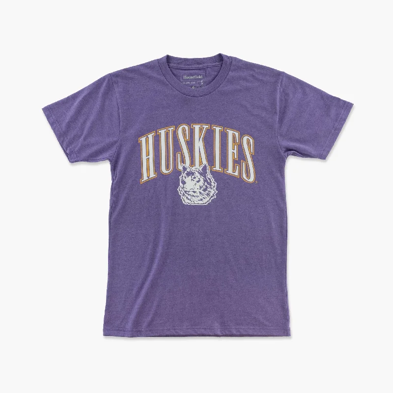 Savings Alert Washington Huskies Tall Text Vintage Logo T-Shirt