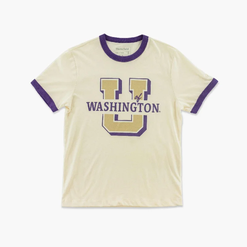 Markdowns Washington Huskies The U Ringer T-Shirt