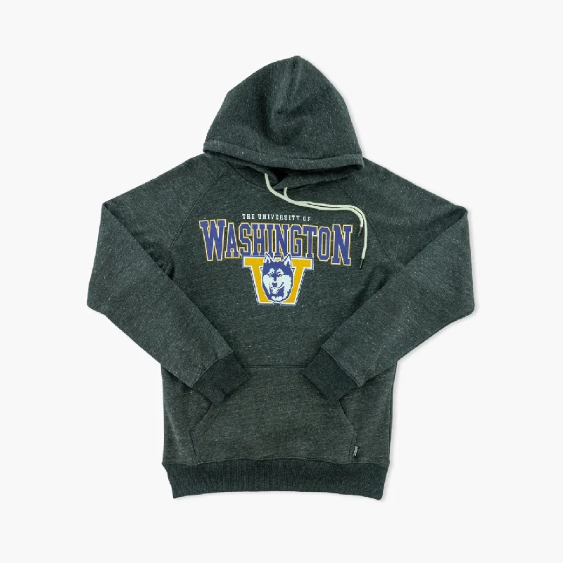 Fantastic Offers Washington Huskies Throwback Charcoal Hoodie