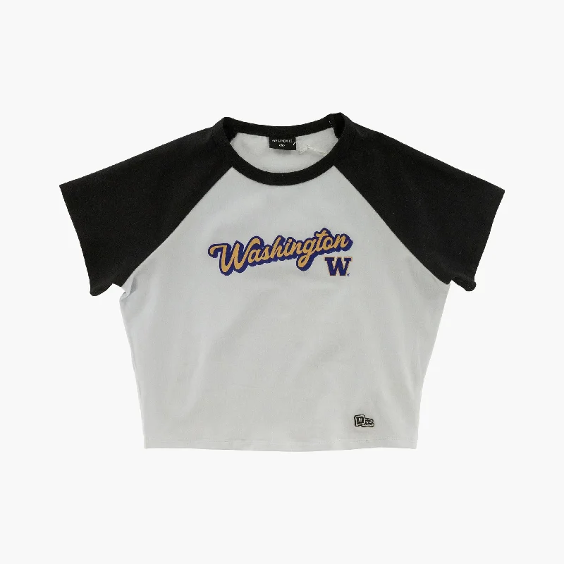 Massive Deals Washington Huskies Women's Crop Home Run T-Shirt